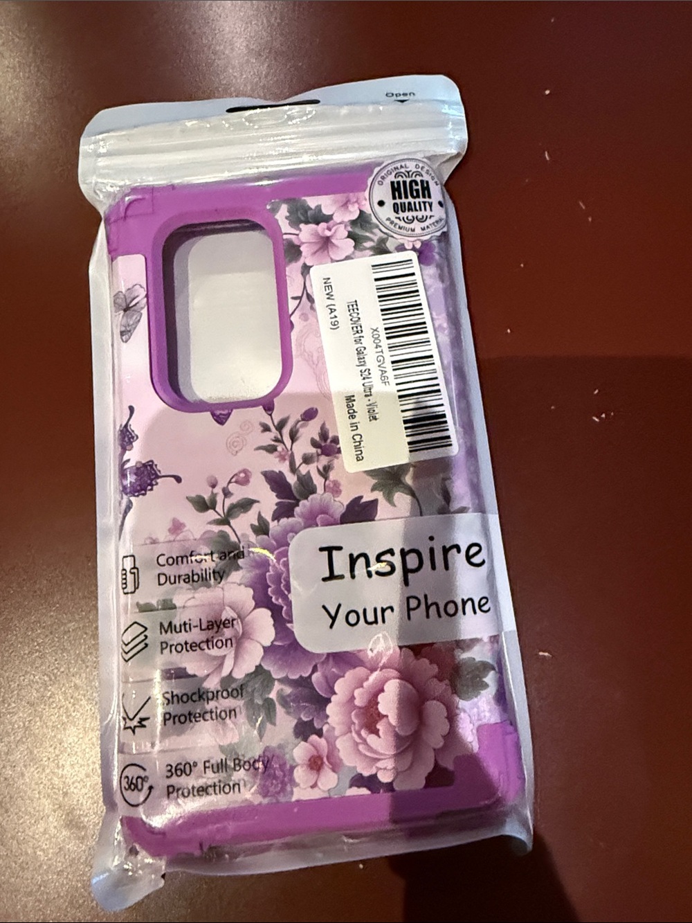 Samsung Galaxy S24 Ultra - Purple Floral Phone Case - Inspire Your Phone